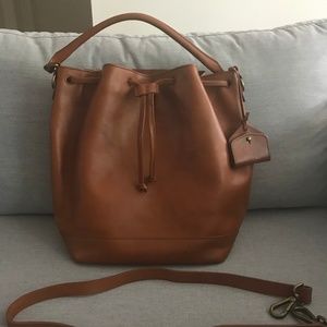 Madewell Lafayette Bucket Tote Bag Brown
